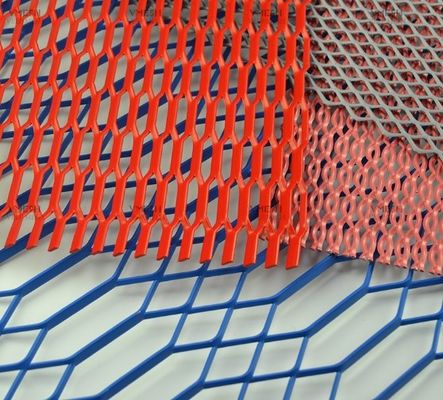 PVDF Exterior Wall Decorative Aluminum Expanded Metal Customized