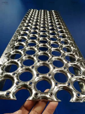 Hot Dip Galvanized 5 Holes Round Channel Perf O Grip Grating 300mm Width
