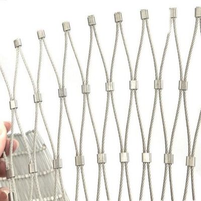 Diamond Flexible Stainless Steel Wire Rope Mesh Light Weight High Strength