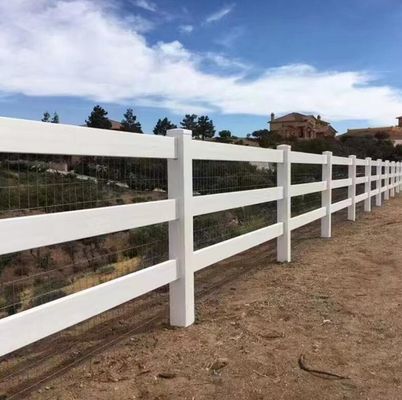 3 Rails Heavy Duty Vinyl Fence , Horse Pvc Farm Fence 1.2m Height