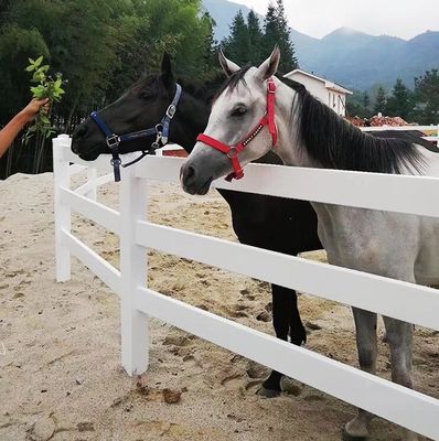 UV Resistant Vinyl Horse Farm Fence White Horse Rail Fence
