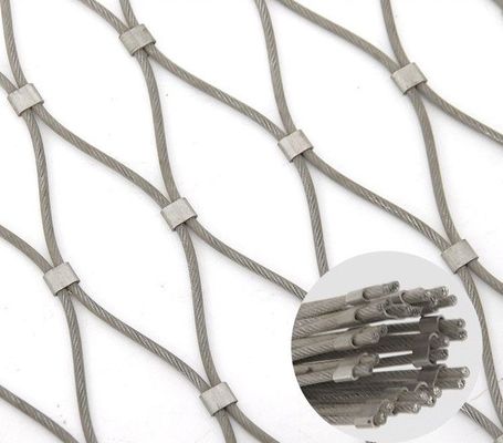 Bridge Protection Stainless Steel Cable Net 80x80mm For Zoo Animal Cages