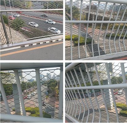 Customized Stainless Steel Rope Wire Mesh Knotted Edge Type 2mm Diameter