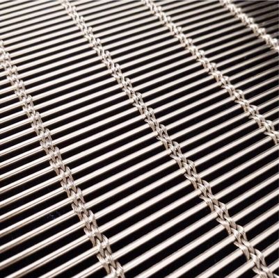 Crimped Woven Architectural Stainless Steel Mesh For Hospitality Luxury Hotel Lobby
