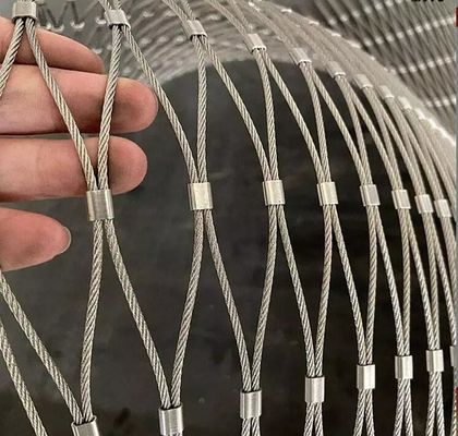Flexible Stainless Steel Wire Rope Net for Building Protection Woven Wire Mesh