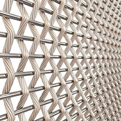 Stainless Steel Mesh Architectural Woven Wire Mesh For Facade Cladding