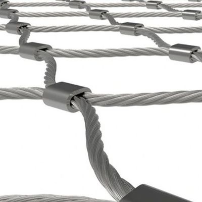 316 Strong Stainless Steel Security Wire Rope Mesh For Railing