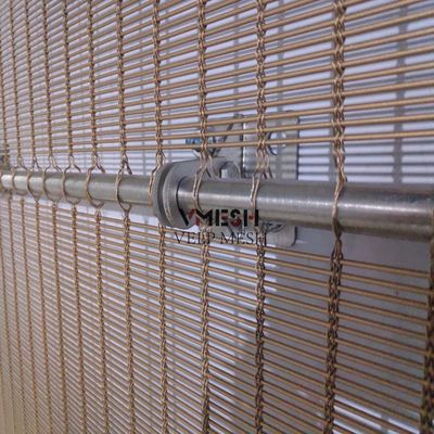 Cladding Wall Exterior Interior Outdoor Metal Stainless Steel Security Flexible Spiral Woven Decorative Architectural Wire Mesh
