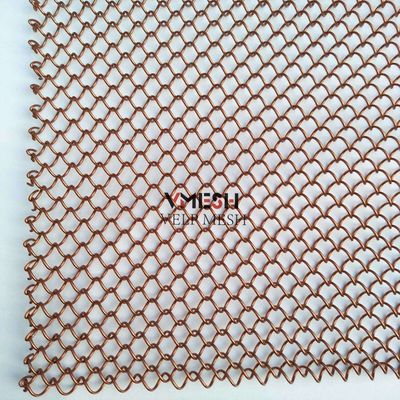 Aluminum Coil Drapery Woven Wire Mesh Metal Curtain For Home Decoration