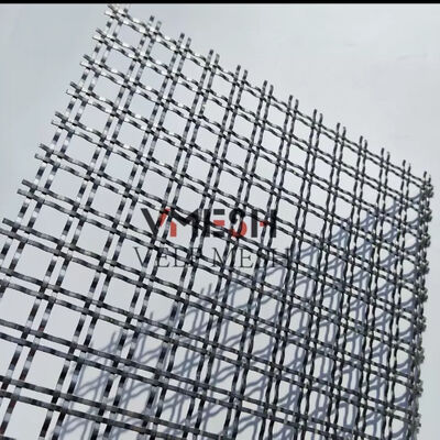 Architectural Stainless Steel Crimped Mesh Decorative Woven Wire Metal Mesh Panel