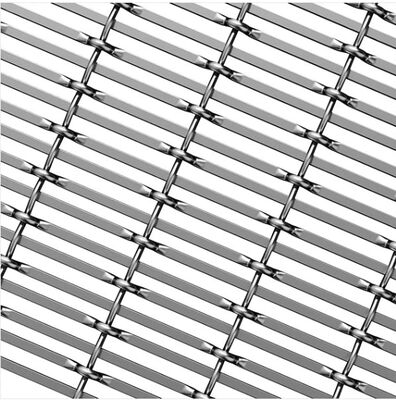 Custom Brass Antique Finish Architectural SS Crimped Mesh Exterior Architectural Metal Mesh Cladding