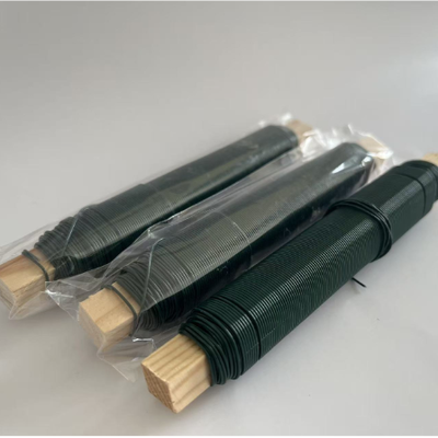 Florist Stem Wire Spool Iron Wire With Green Painted Surface For Decoration