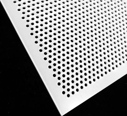 White PVC Plastic Perforated Mesh Panel Thin Sheet For Food Industry