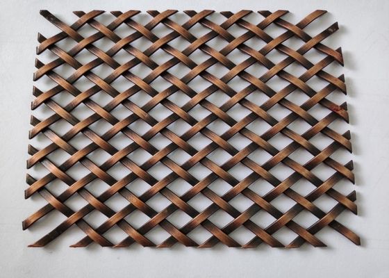 Burnished 316 Architectural Metal Mesh Woven Metal Mesh Fabric SGS CE
