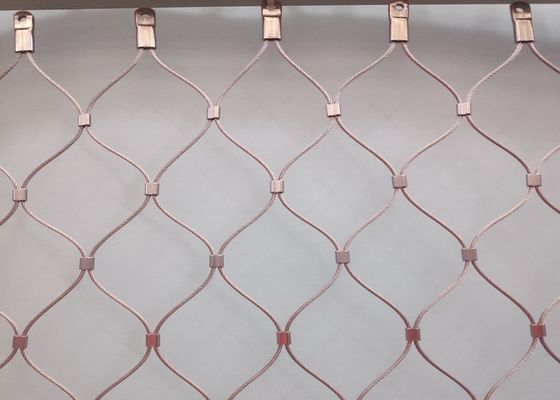 Flexible AISI 304 Architectural Wire Rope Mesh 40*40mm 50*50mm Opening