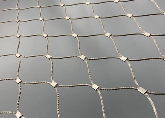 Animal Aviary 7*7 7*19 Stainless Steel Rope Wire Mesh 10m Length