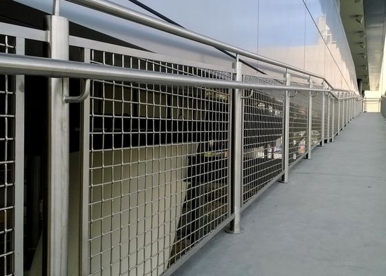 30%-60% Open area Architectural Metal Mesh 0.5mm-4.0mm Wire Mesh Stair Railing