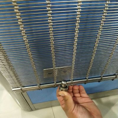Decorative Sheet Architectural Metal Mesh Brass Lock Crimped
