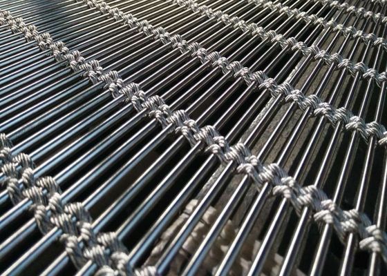 External SUS 304 316 Decorative Woven Wire Mesh Curtain Wall ISO9002
