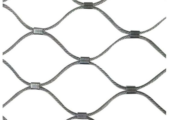 Zoo 316 Inox Stainless Steel Wire Rope Woven Mesh Ferruled Type
