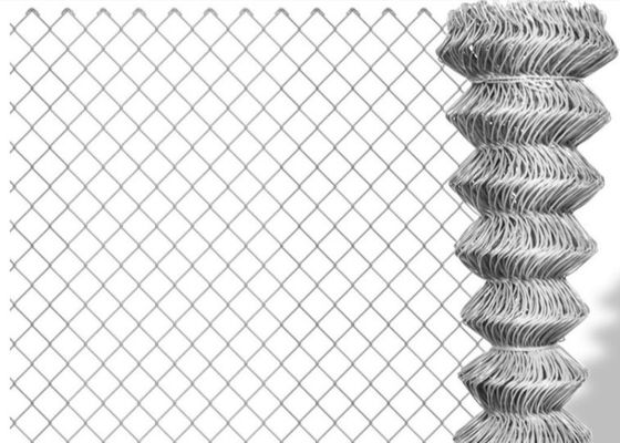 Barbed Barbed 3.0mm Field 8 Gauge Chain Link Fence Rolls For Poultry Farm