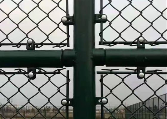 Temporary 25*25mm 50*50mm Mesh Galvanized Chain Link Fence For Sports Filed