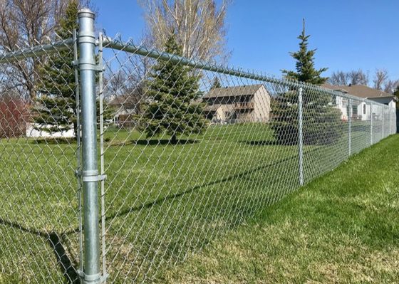 Tennis Court 10 Gauge Chain Link Fence PVC Coated Temporary ISO1461