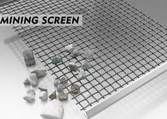 Mining Quarry Stone Crusher Wire Mesh 3mm*3mm Hole With 180 Degree Hook