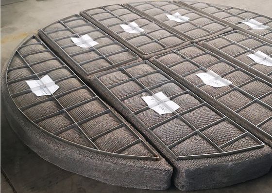 AISI 304 Rectangular Mesh Pad Demister Knitted Wire Mist Eliminator Filter