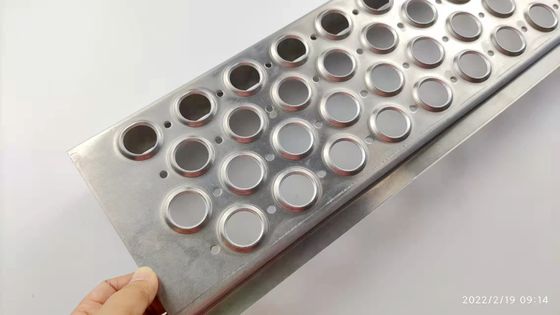 Raised Round Hole Roof Safety Walkway Steel Grating Industrial