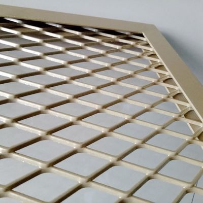 Wall Cladding Expanded Metal Mesh Pvdf Powder Coating Aluminum For Facade Ceiling Metallic