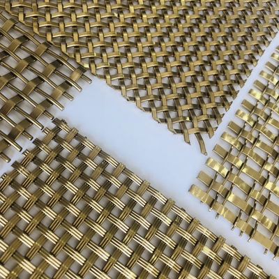 Antique Bronze Woven Wire Screen Mesh For Building Facade Decoration