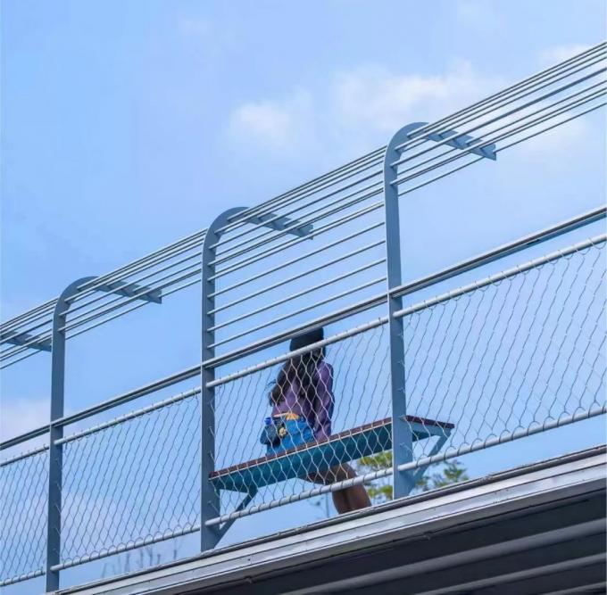 304/316 Balcony Railing Stainless Steel Rope Wire Mesh Diamond Hole