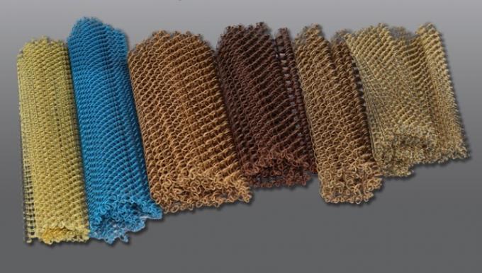 Colorful Aluminum Chain Link Mesh Drapery for Wall Cladding