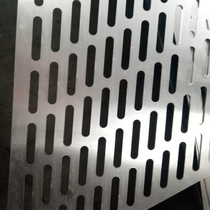 Aluminum Slotted Hole Architectural Perforated Metal Panels For Decorative